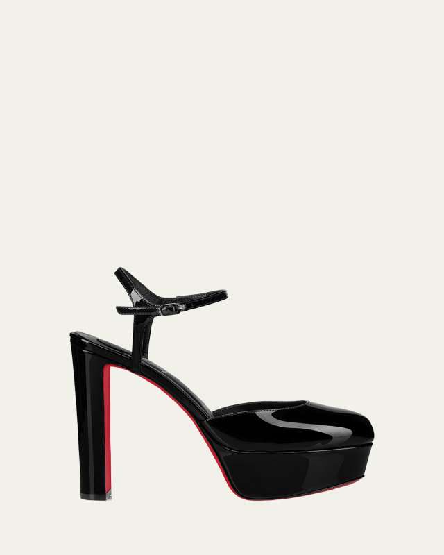 Loo Patent Red Sole Platform Pumps